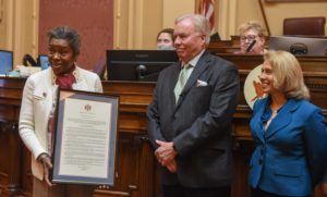 DuBois receiving award