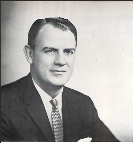 b & w image of founding chancellor Dana Hamel