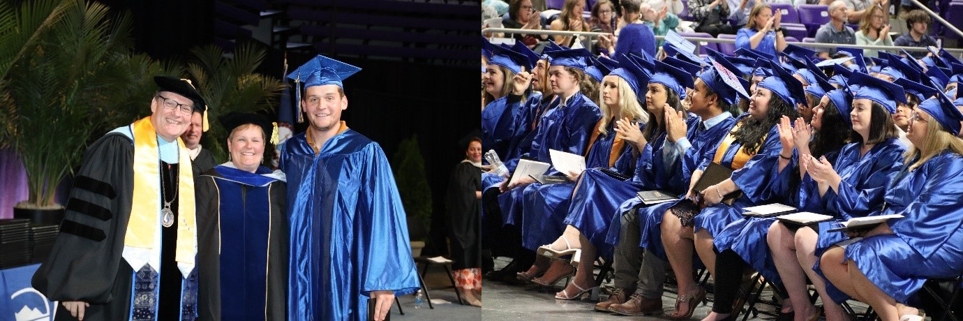 blue ridge blended Images (2) of BRCC President John Downey and graduates