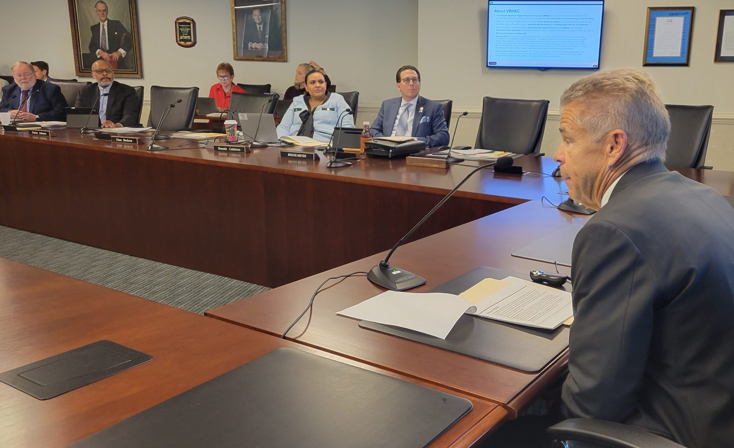 Image of former House Speaker Kirk Cox addressing panel