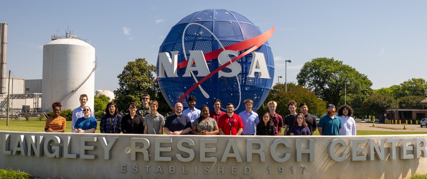 Image of student group outside NASA facilities