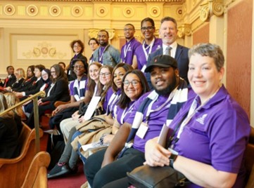 Chancellor Dore at GA with VPCC students