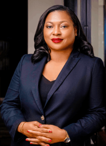 Germanna Pres. Tashika Grifith (2) Germanna Pres. Tashika Grifith posing for photo with her hands together