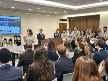 Hashmi greets students